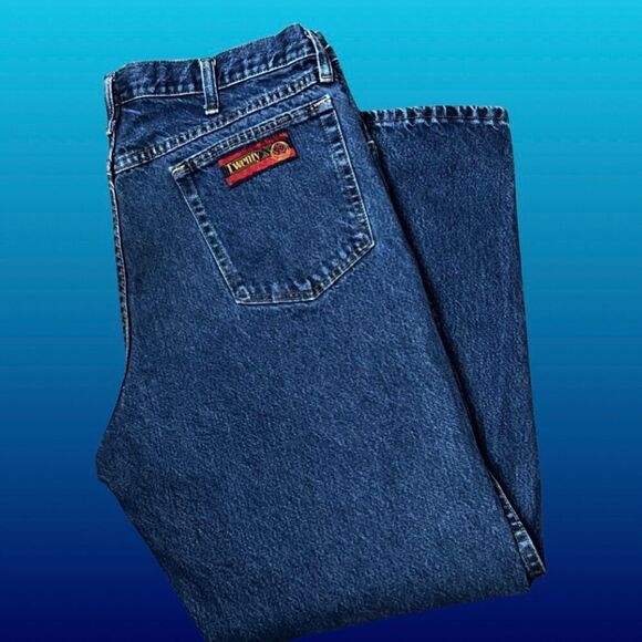 Twenty X Mens Blue Jeans Size 34x28 Denim Pants Straight Leg - Picture 3 of 5